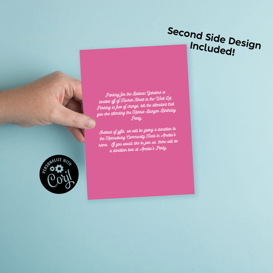 Teddy Bear Baby Shower Birthday Party Editable Digital Download Pink