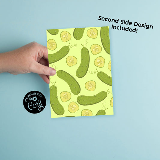 Pickle Birthday Party Invitation Editable Digital Download Cute Kids Food