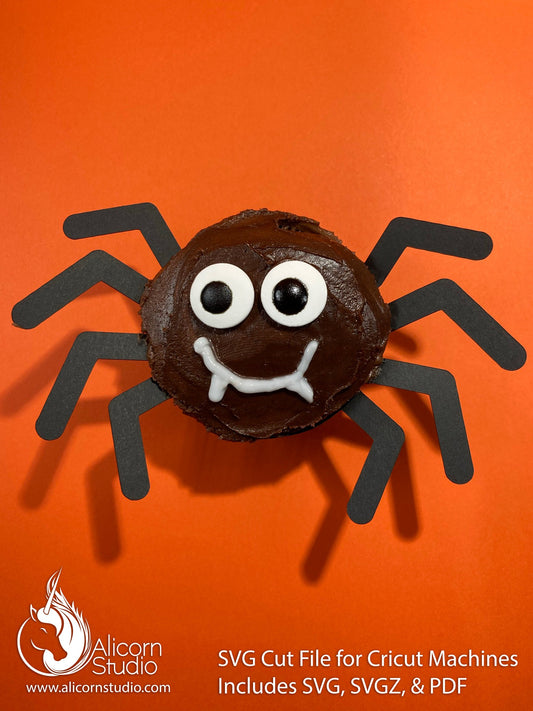 Halloween Spider 3D Cupcake Wrap Paper SVG Cut File for Cricut Liner Wrapper Party Decor