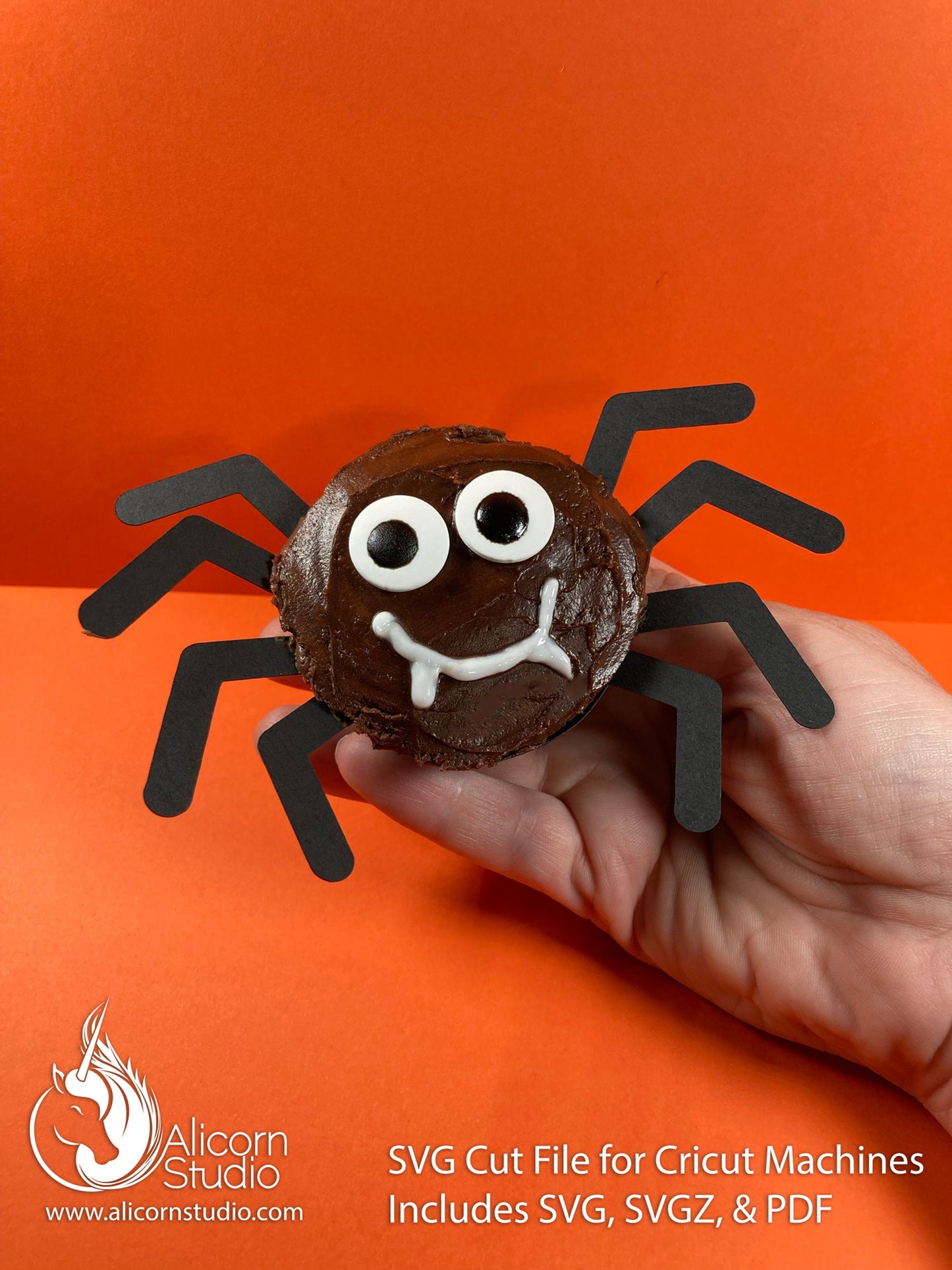 Halloween Spider 3D Cupcake Wrap Paper SVG Cut File for Cricut Liner Wrapper Party Decor