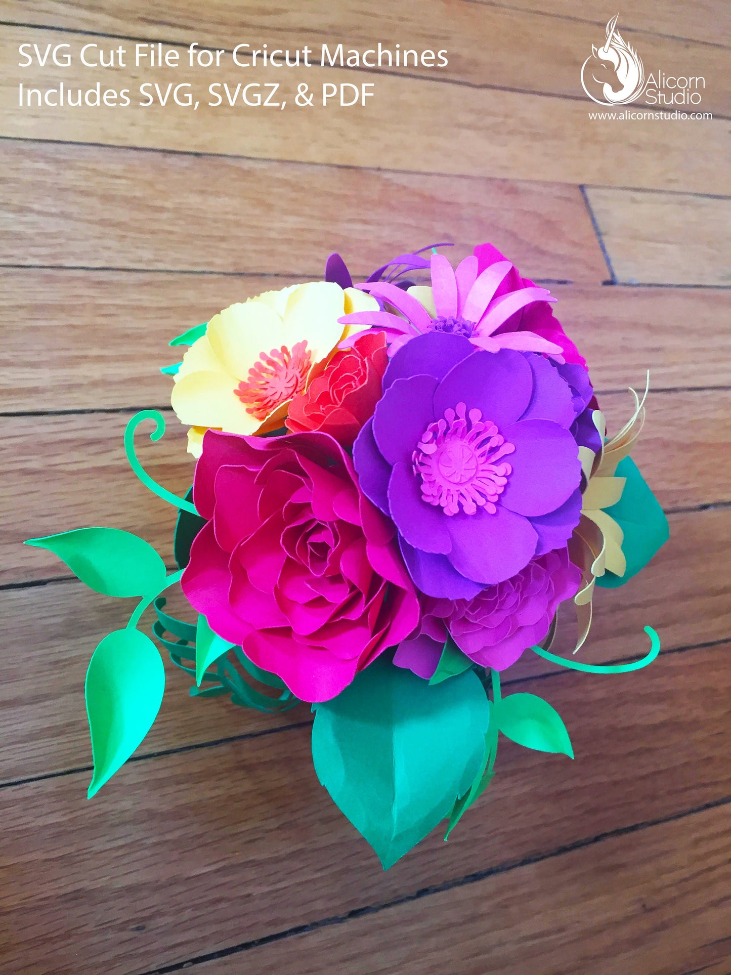 Spring Paper Flower Pot SVG File Cut File for Cricut Party Floral Mothers Day Gift Decor