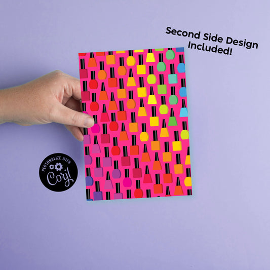 Spa Nail Painting Invitation Birthday Party Editable Digital Download Sleepover Girl Nail Polish Paint