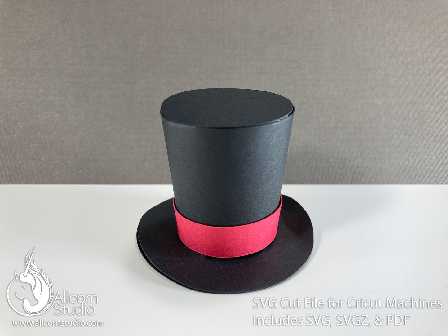 3D Paper Magician Top Hat SVG File Cut File for Cricut Cupcake Topper Magic Party Decor