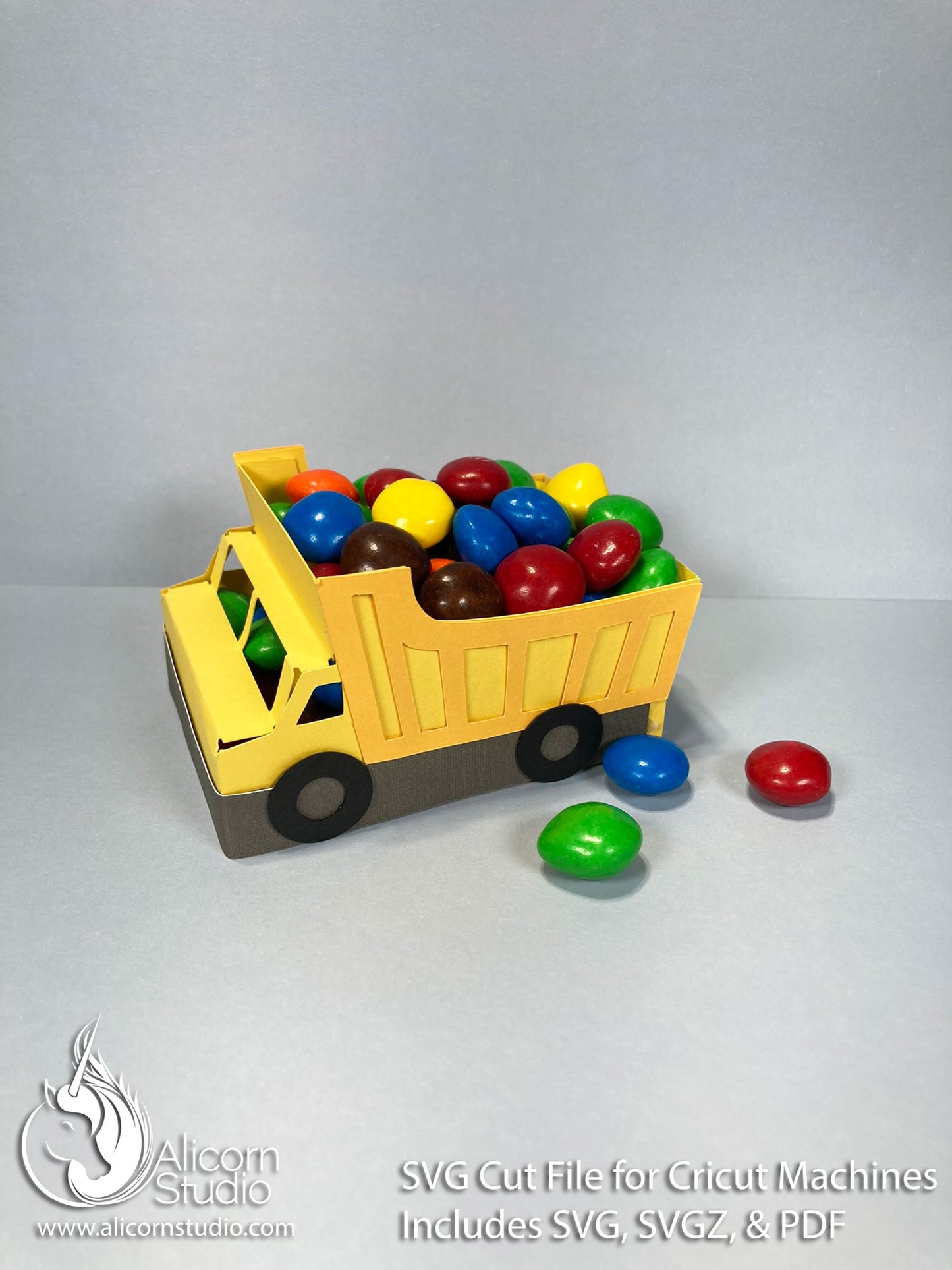 3D Cupcake Wrap Trucks Pack Dump Trucks & Garbage Trucks - SVG Cricut Cut File Cupcake Wrap Liner Wrapper Birthday Party Decor