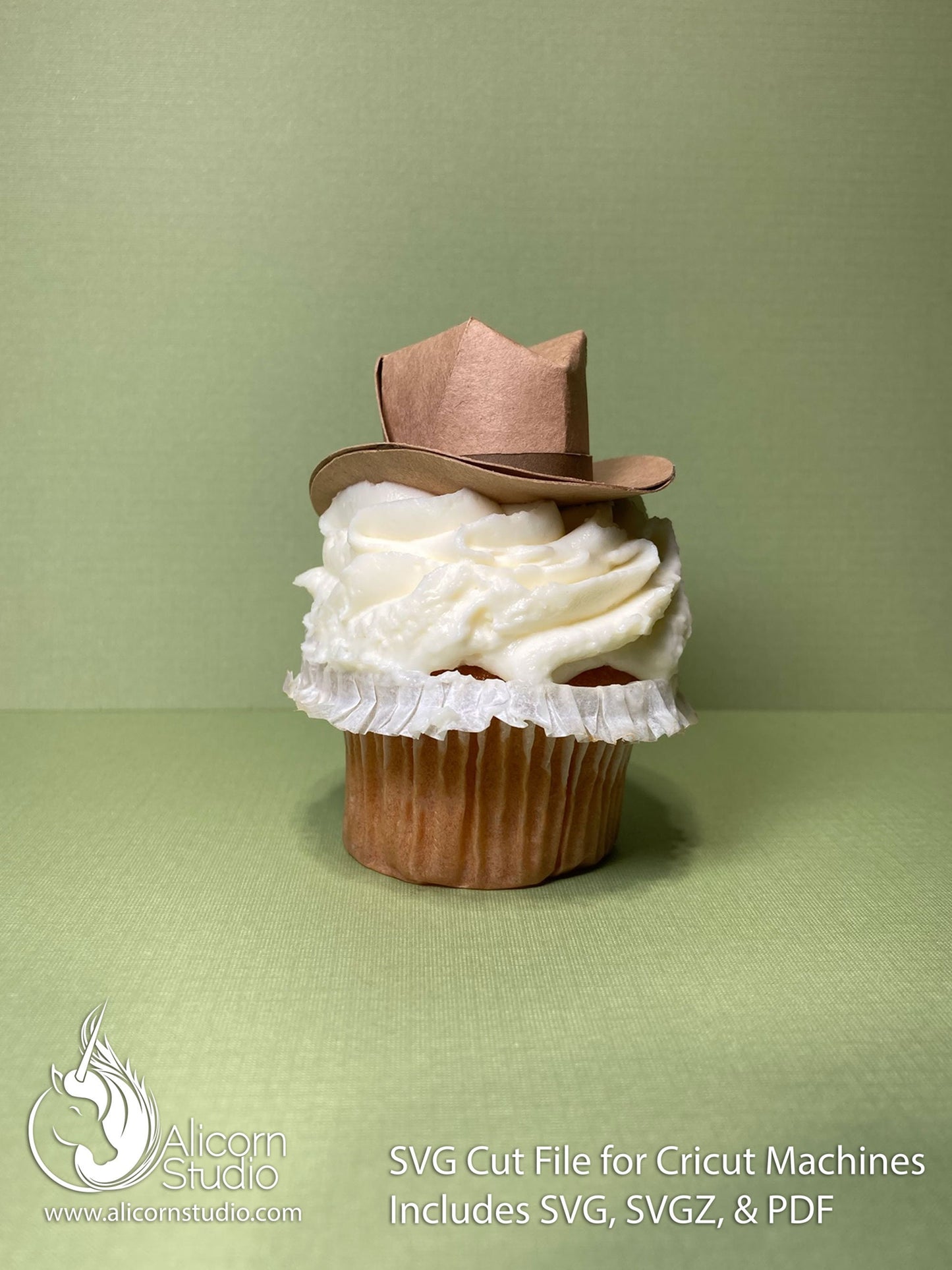 Mini 3D Cowboy Hat Cowgirl SVG File Paper Cut File for Cricut Cupcake Topper Birthday Party Decor Country Western
