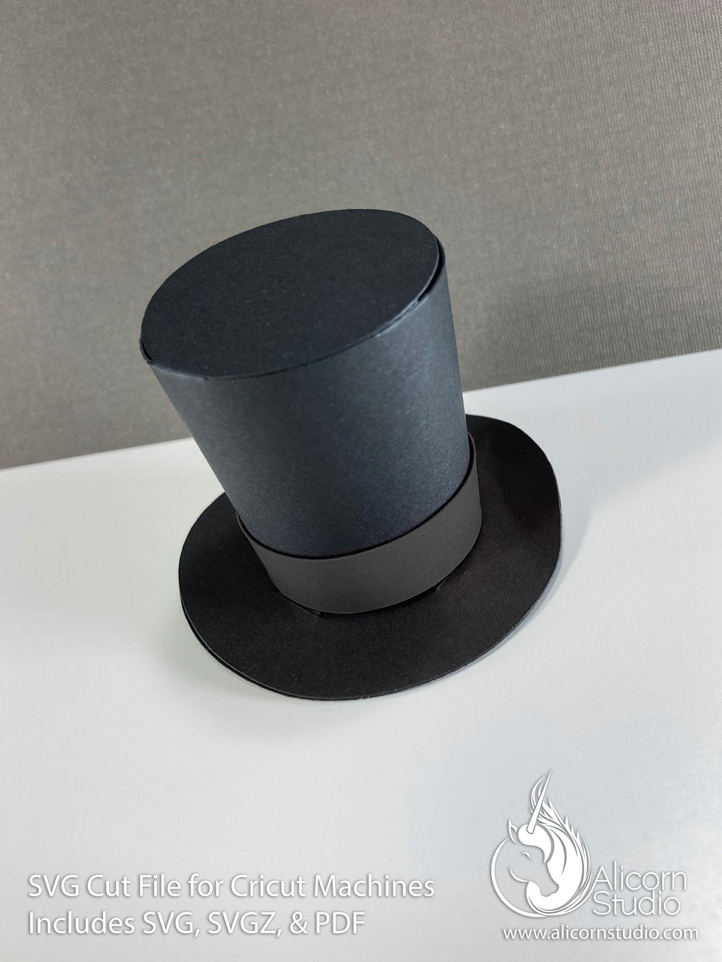 3D Paper Abraham Lincoln Top Hat SVG File Cut File for Cricut Cupcake Topper President's Day Party Decor