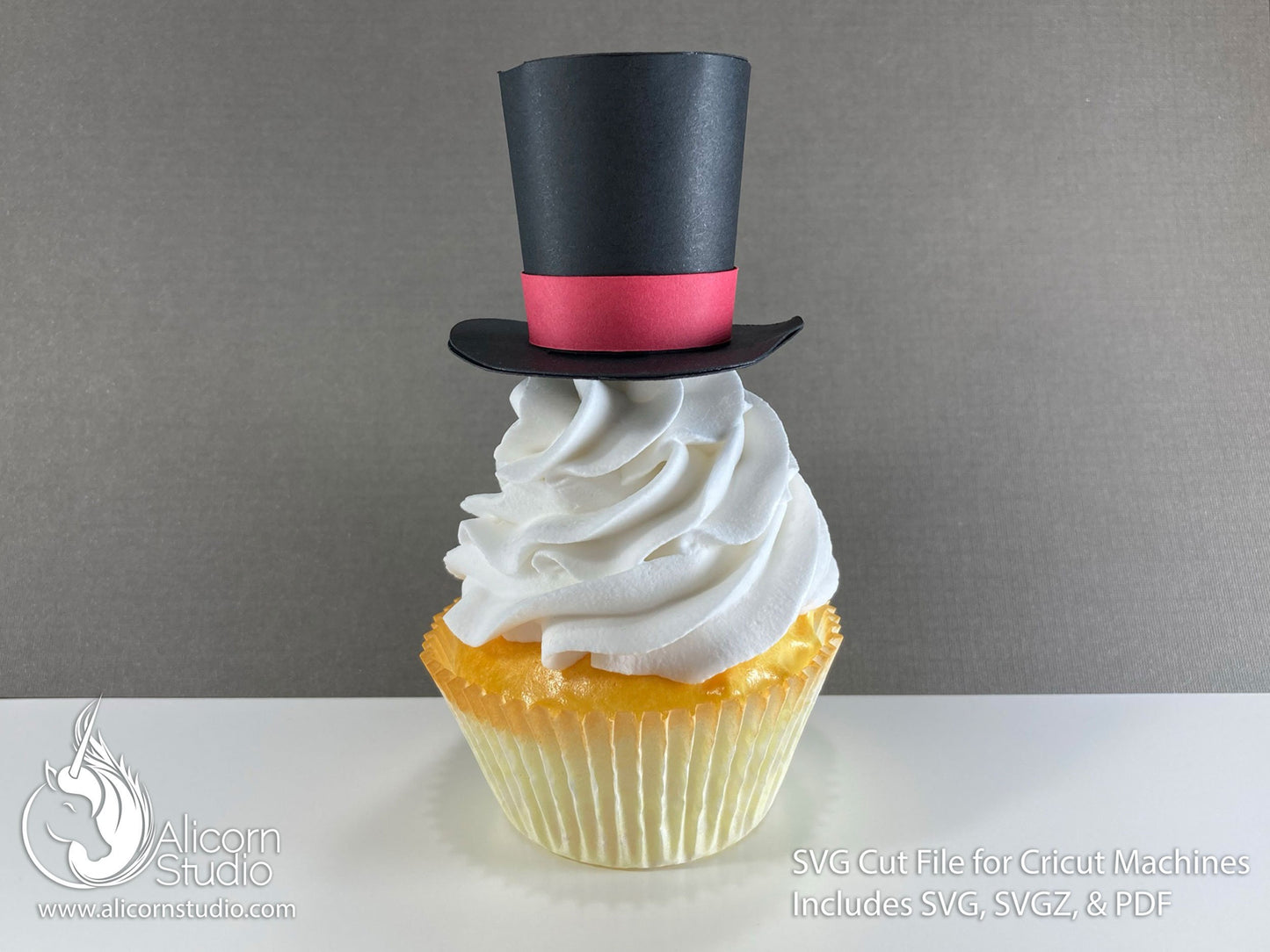 3D Paper Magician Top Hat SVG File Cut File for Cricut Cupcake Topper Magic Party Decor