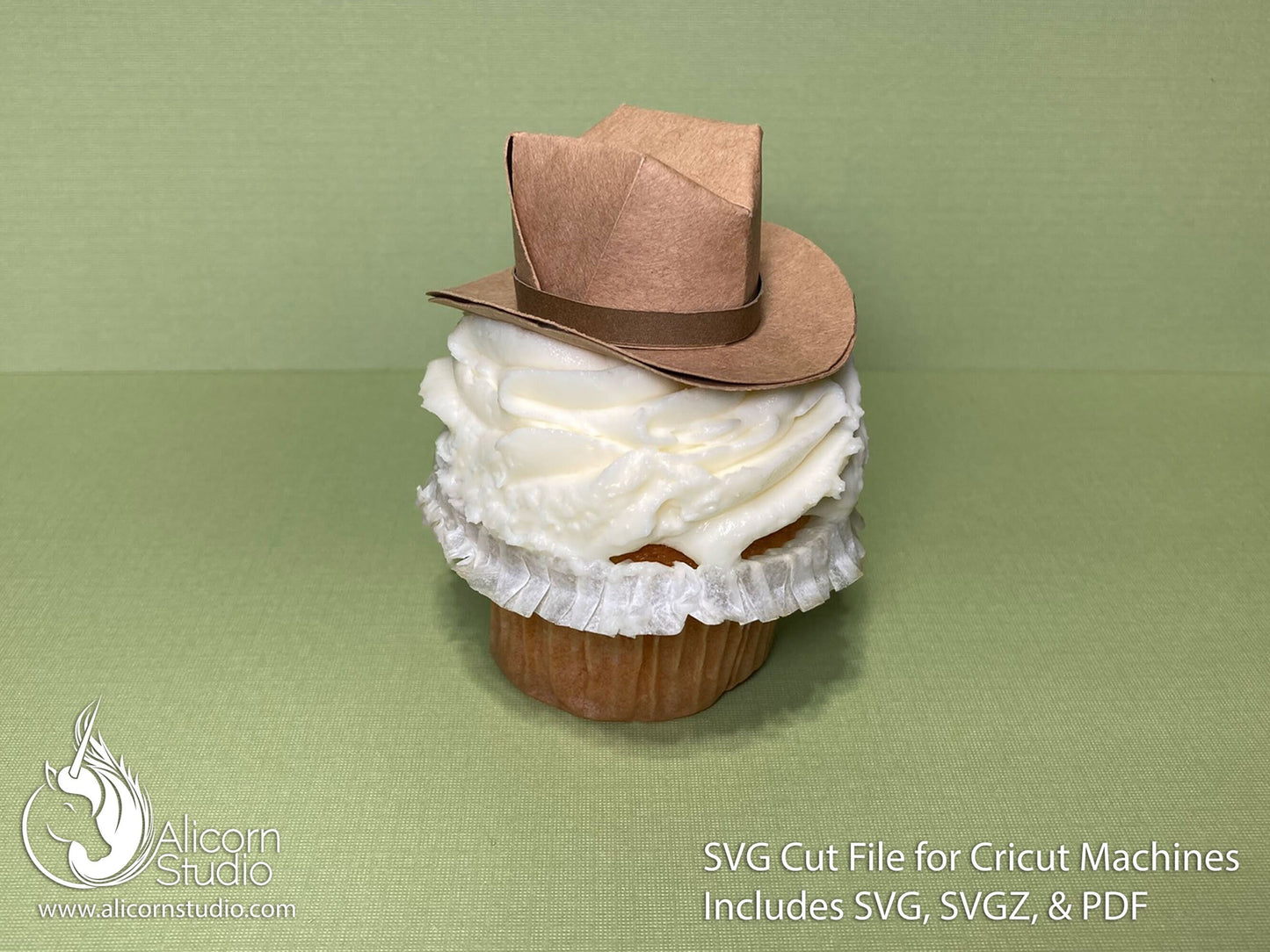 Mini 3D Cowboy Hat Cowgirl SVG File Paper Cut File for Cricut Cupcake Topper Birthday Party Decor Country Western