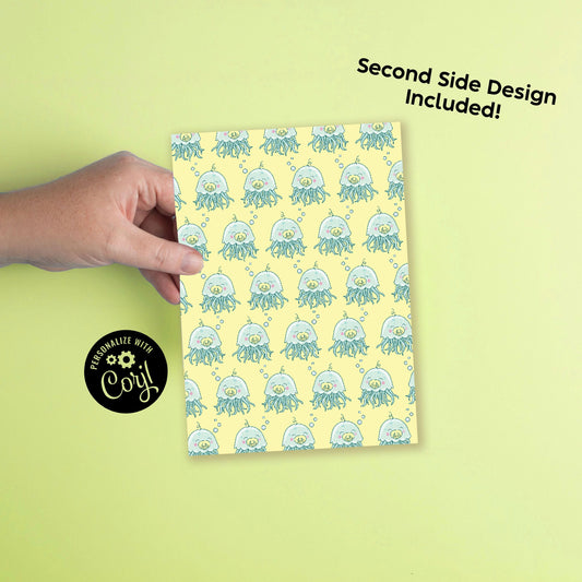 Jellyfish Under the Sea Baby Shower Invitation Editable Digital Download Cute Kids