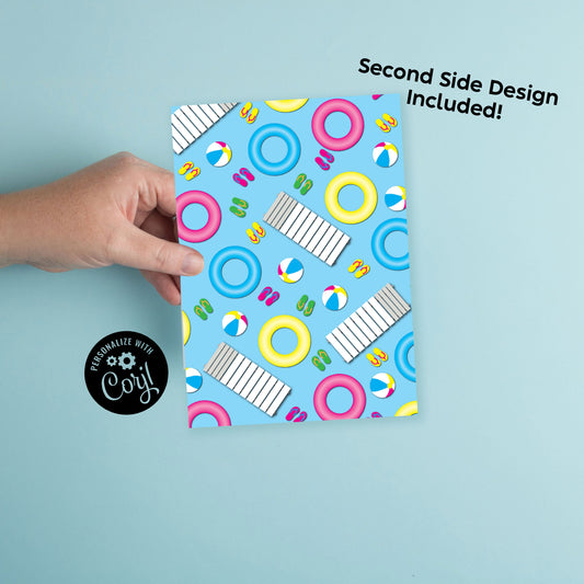 Pool Party Invitation Birthday Party Editable Digital Download Summer