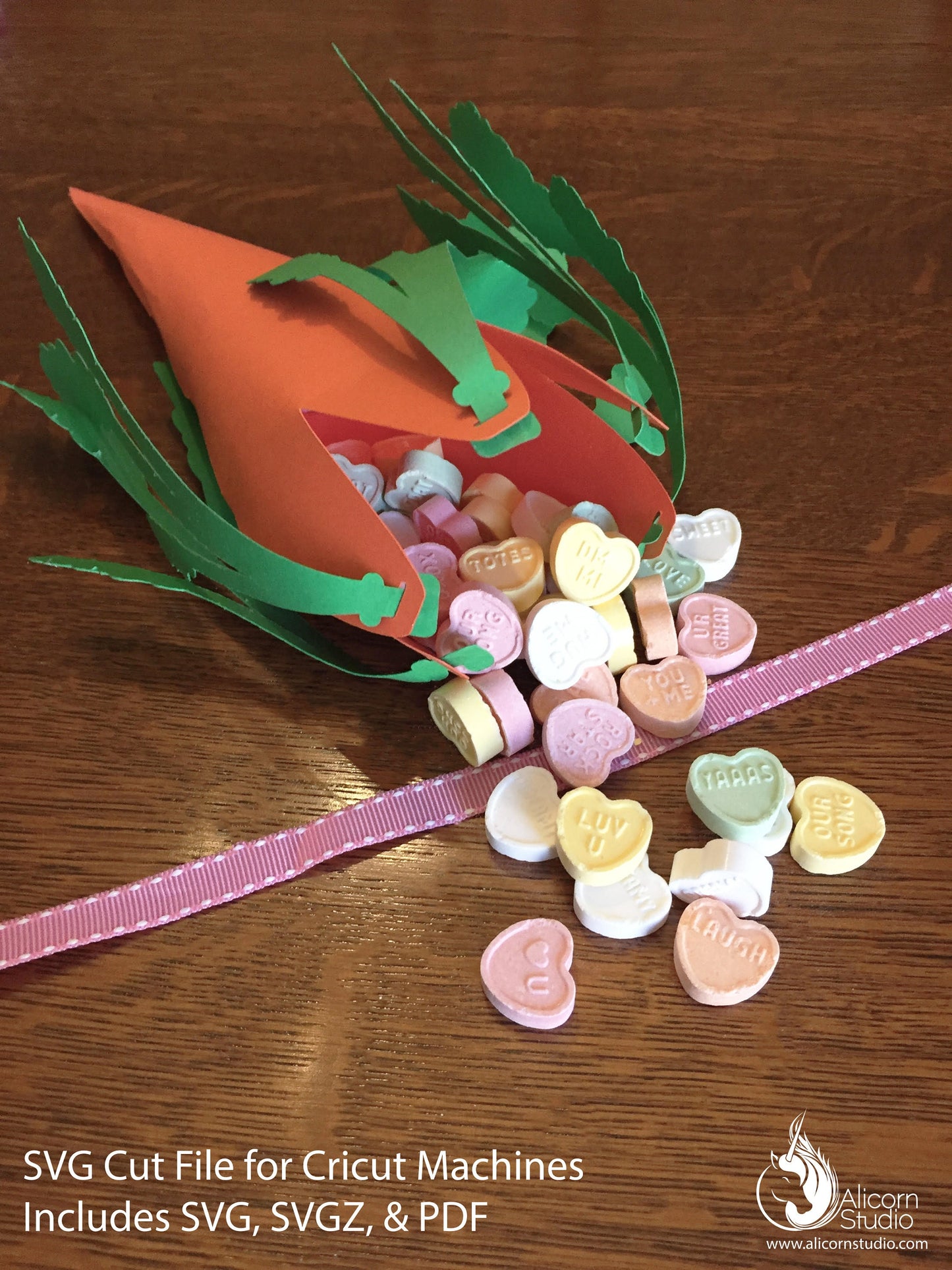 Carrot Favor Box SVG File Cut File for Cricut Kids Easter Party Decor Vegetable