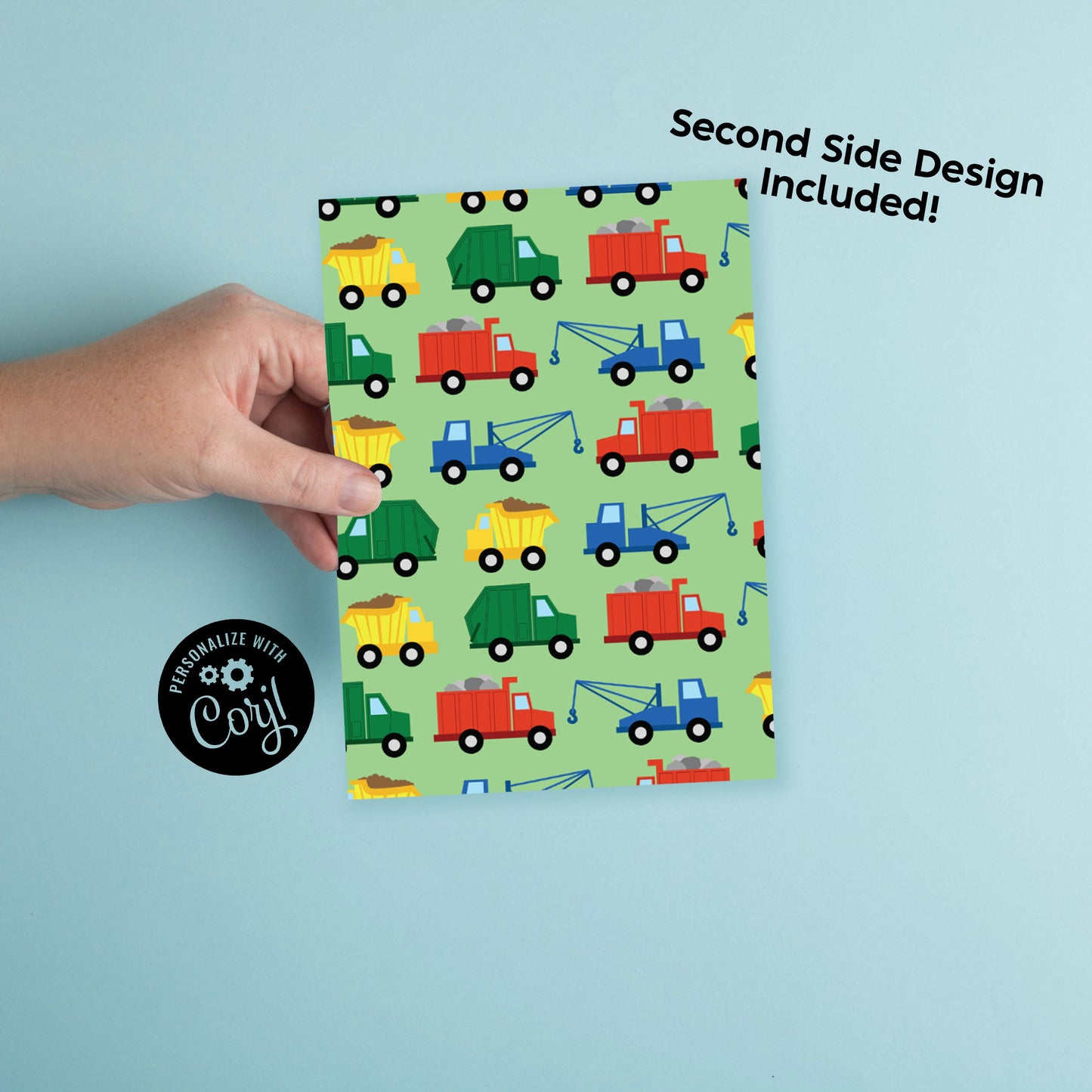 Trucks Birthday Party Invitation Editable Digital Download Toddler Boys