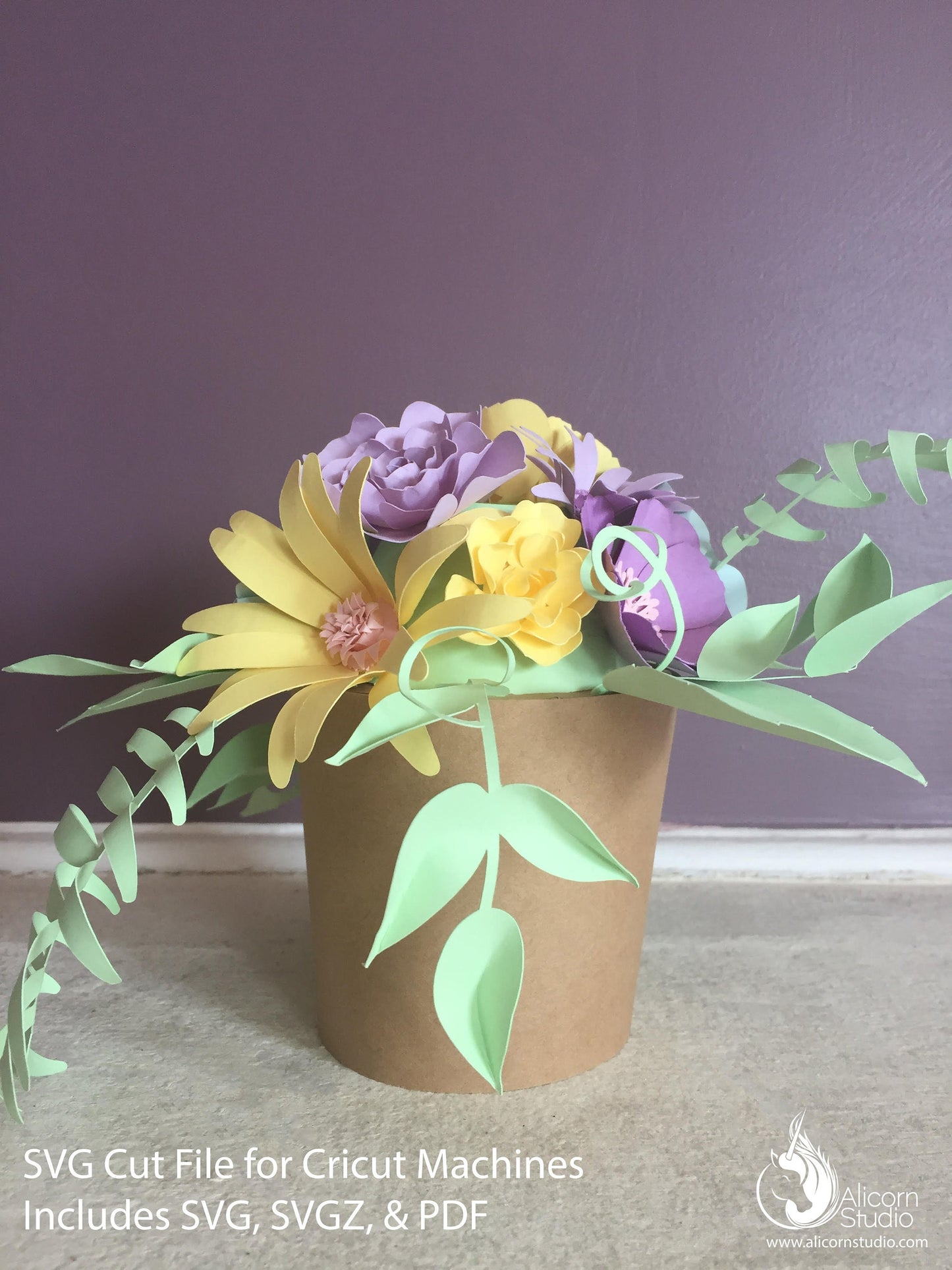 Easter Flower Pot SVG File Cut File for Cricut Party Floral Center Piece Decor