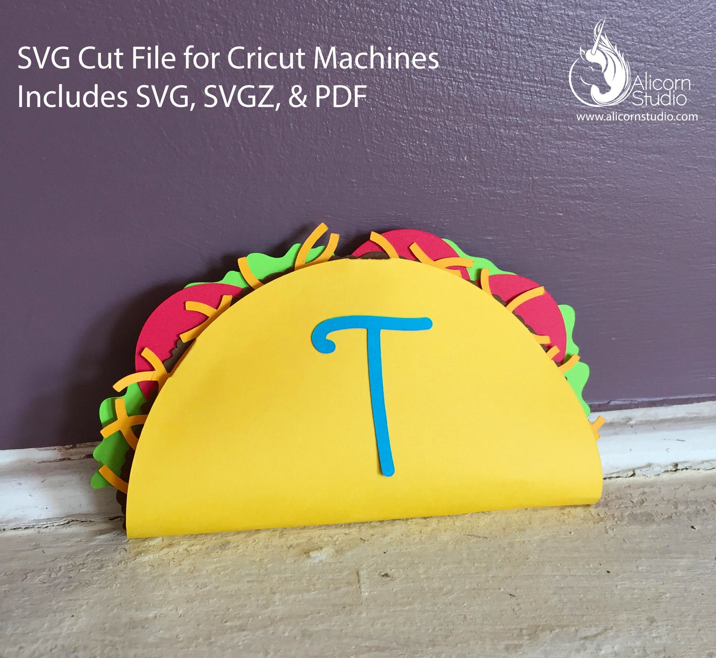 3D Paper Taco Banner Bunting SVG File Cut File for Cricut Mexican Fiesta Kids Birthday Party Decor