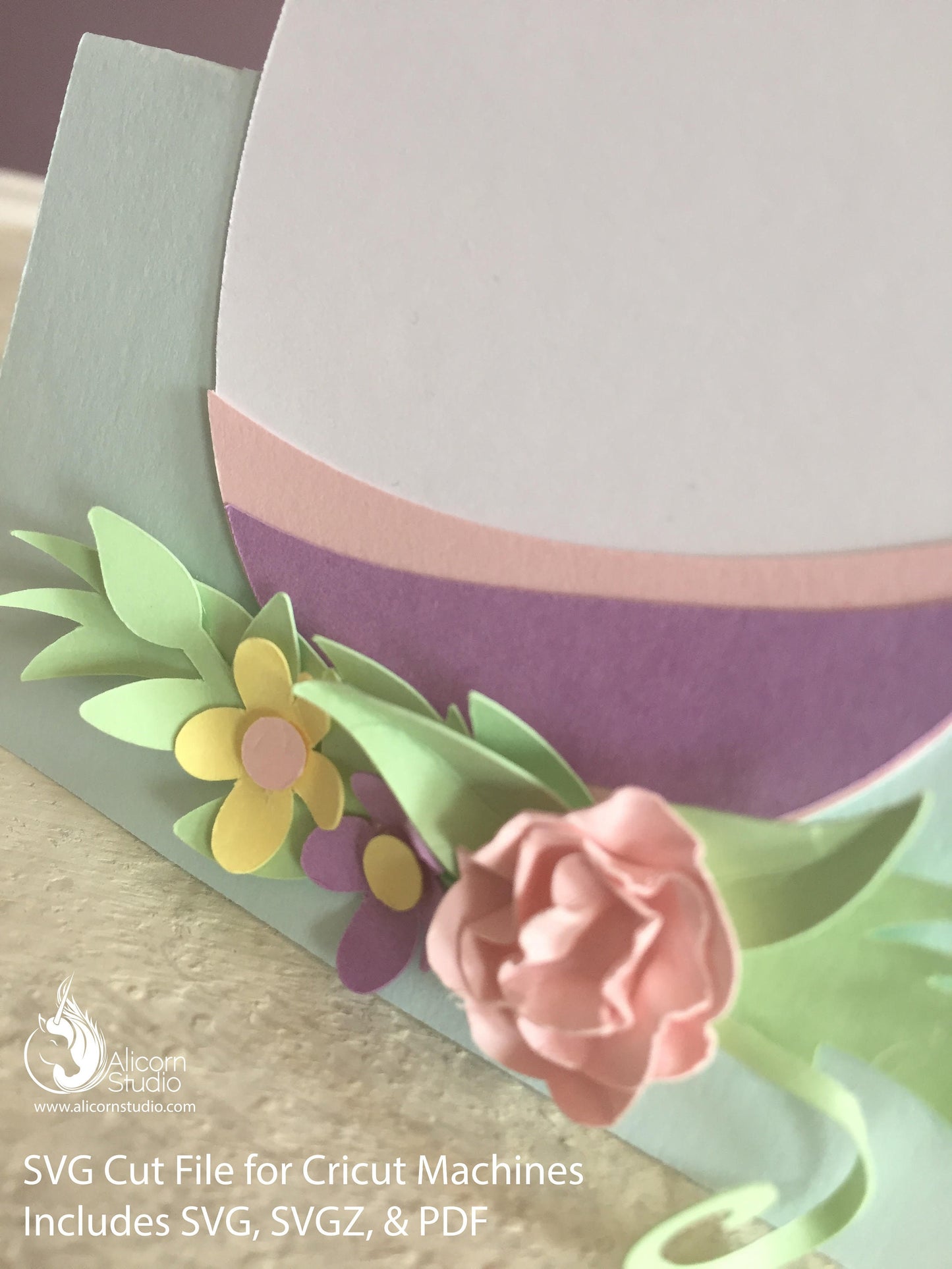 Easter Place Cards SVG File Cut File for Cricut Kids Easter Party Decor Bunny and E