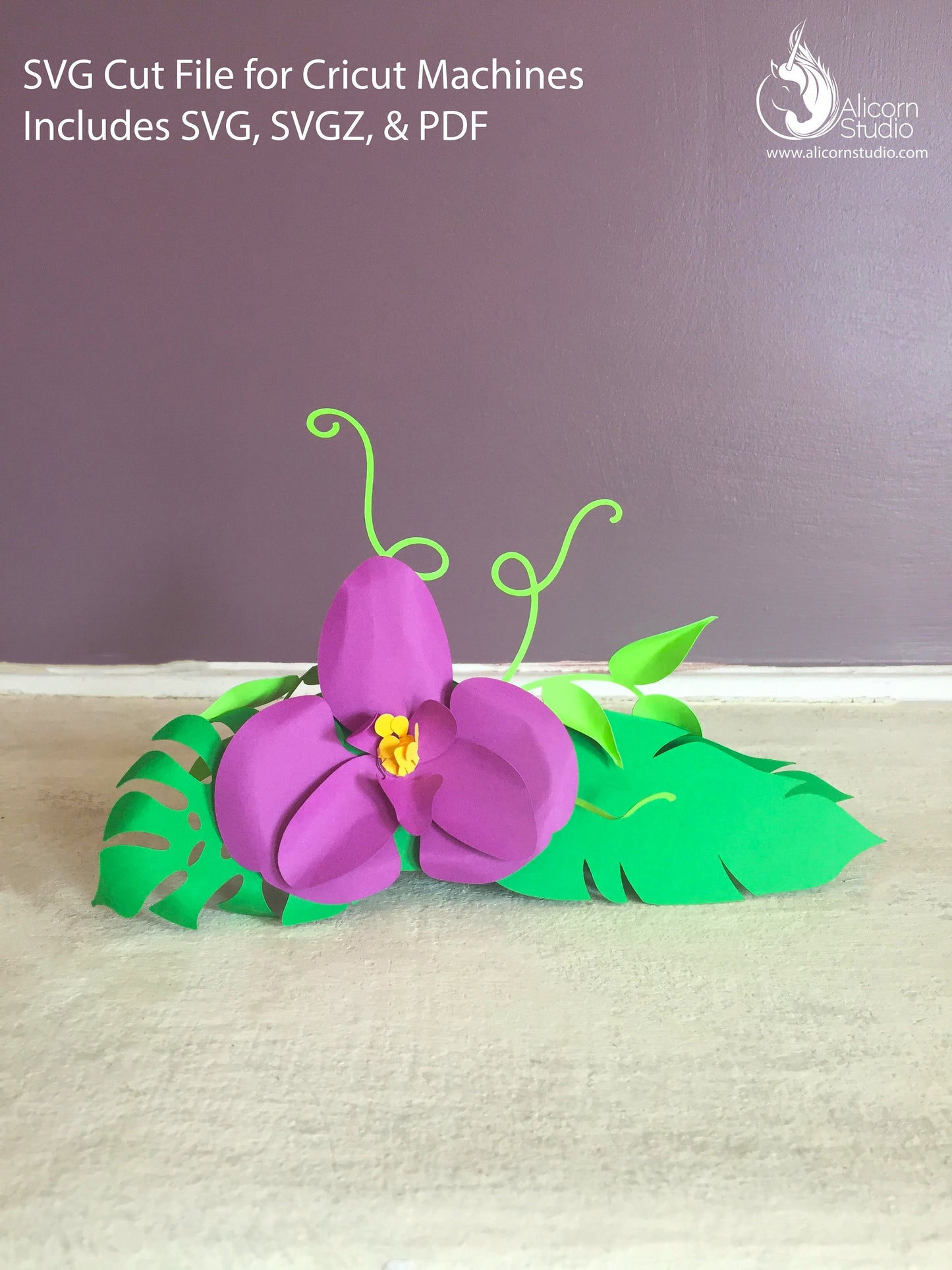 Tropical Flower Place Cards SVG File Cut File for Cricut Hawaiian Luau Wedding Party