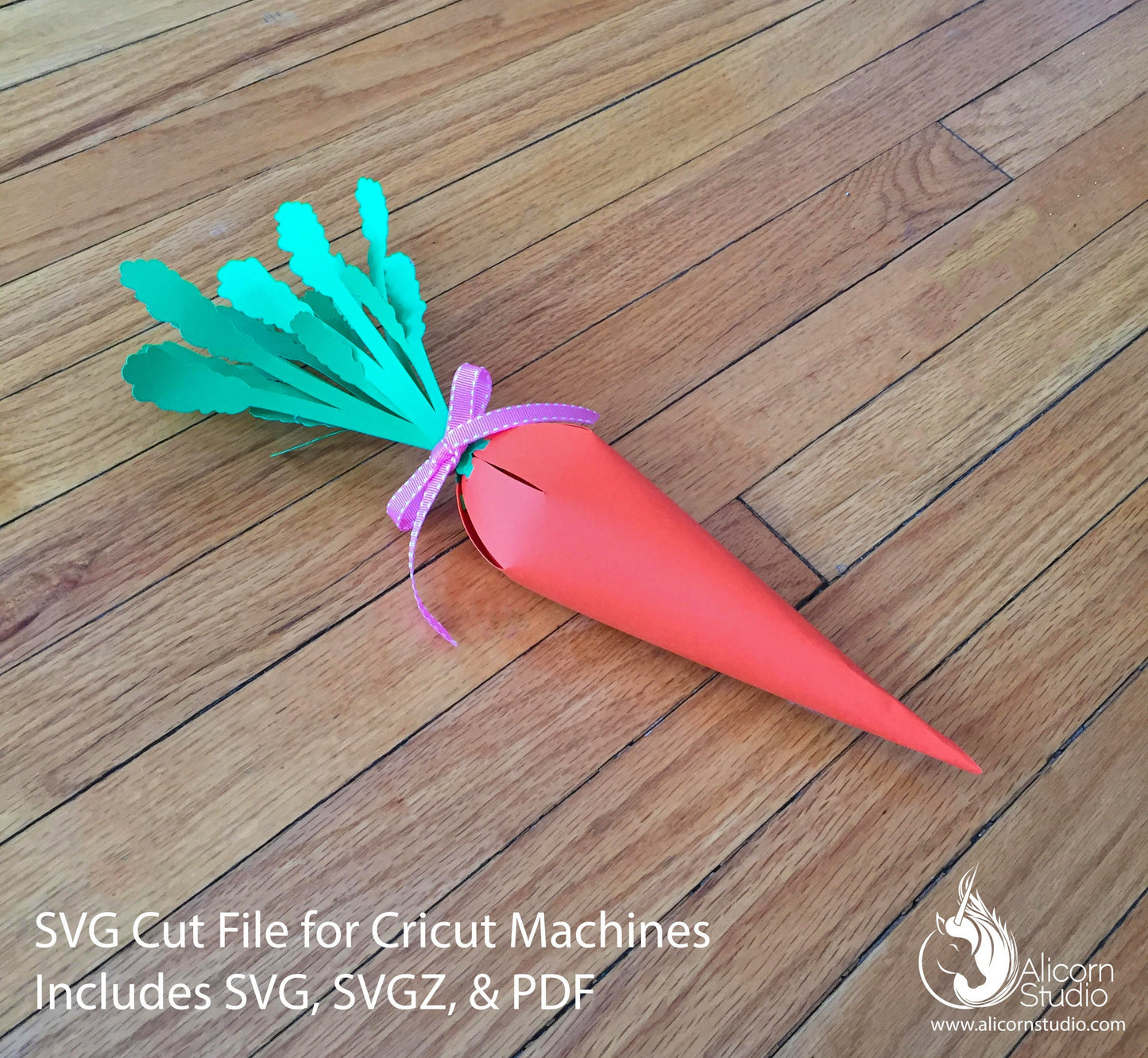 Carrot Favor Box SVG File Cut File for Cricut Kids Easter Party Decor Vegetable