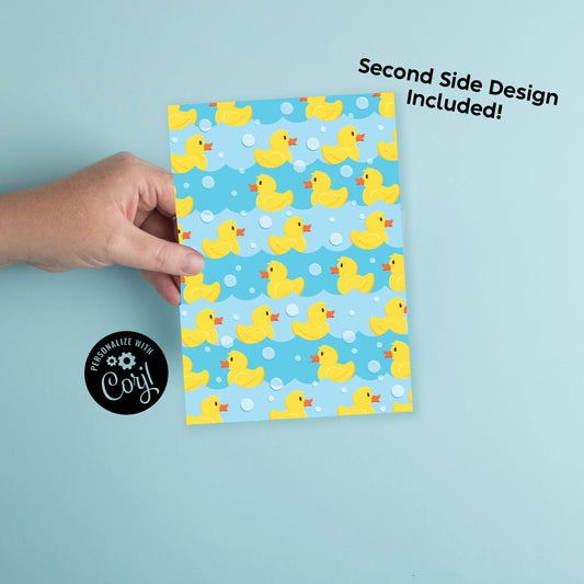 Rubber Ducky Baby Shower Birthday Party Editable Digital Download Yellow Duckie