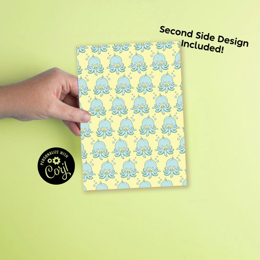 Octopus Under the Sea Baby Shower Invitation Editable Digital Download Cute Kids