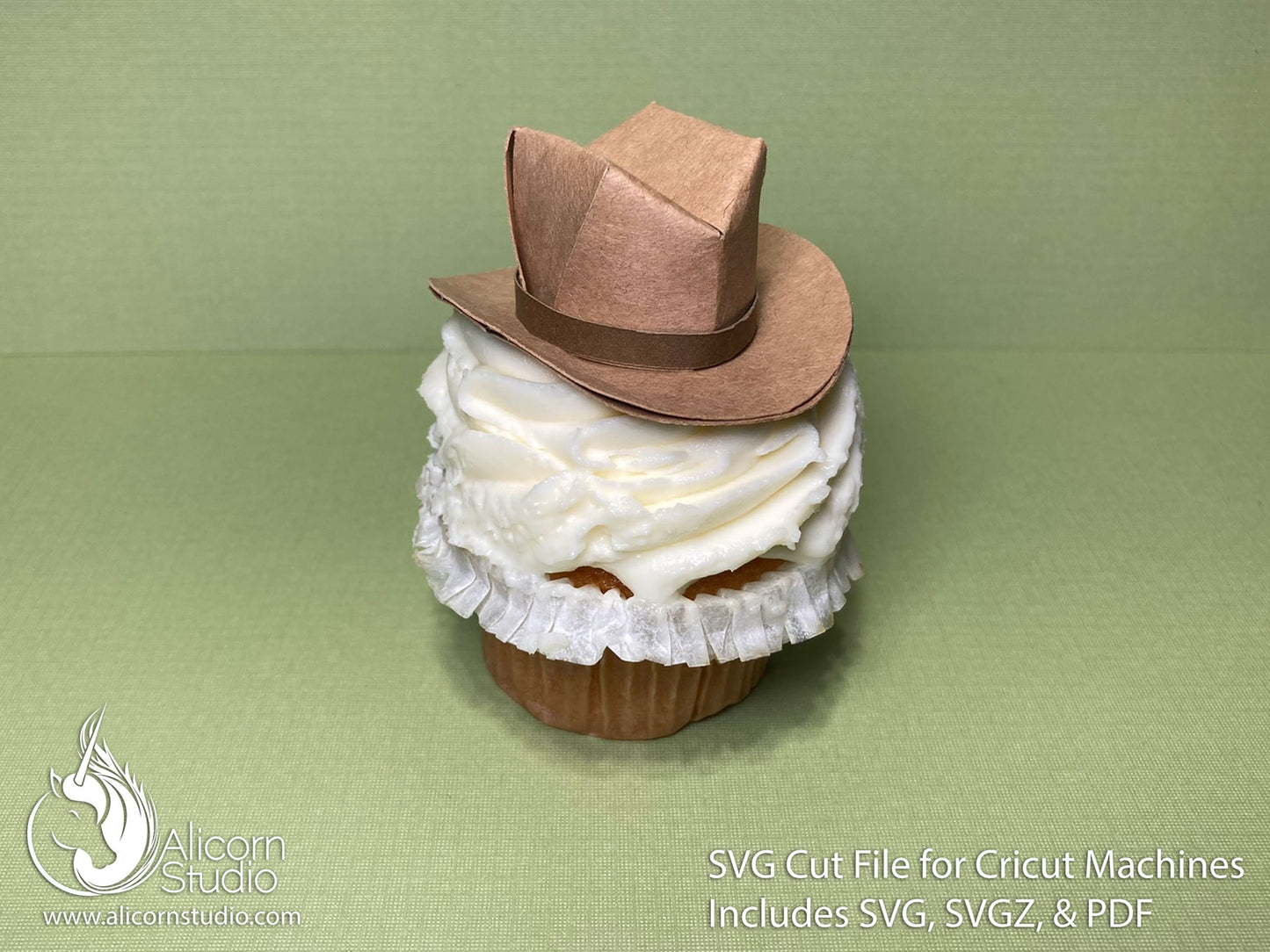 Mini 3D Cowboy Hat Cowgirl SVG File Paper Cut File for Cricut Cupcake Topper Birthday Party Decor Country Western