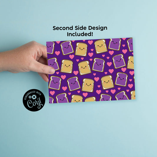 Peanut Butter and Jelly Invitation Editable Digital Download Birthday Party PBJ Kawaii Cartoon Kids