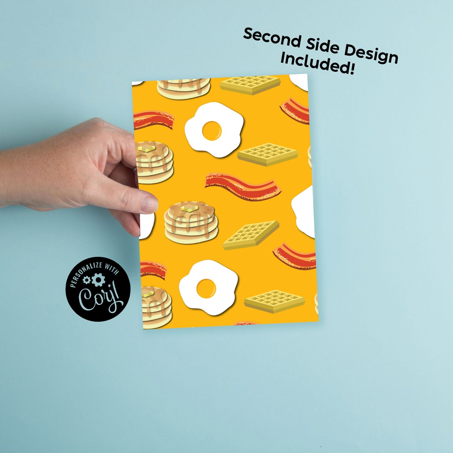 Breakfast Brunch Birthday Party Invitation Editable Digital Download Pancake Waffle Eggs Bacon Cute Kids
