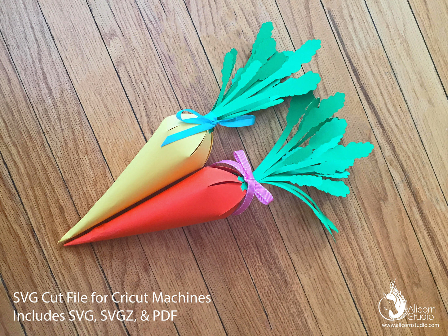 Carrot Favor Box SVG File Cut File for Cricut Kids Easter Party Decor Vegetable