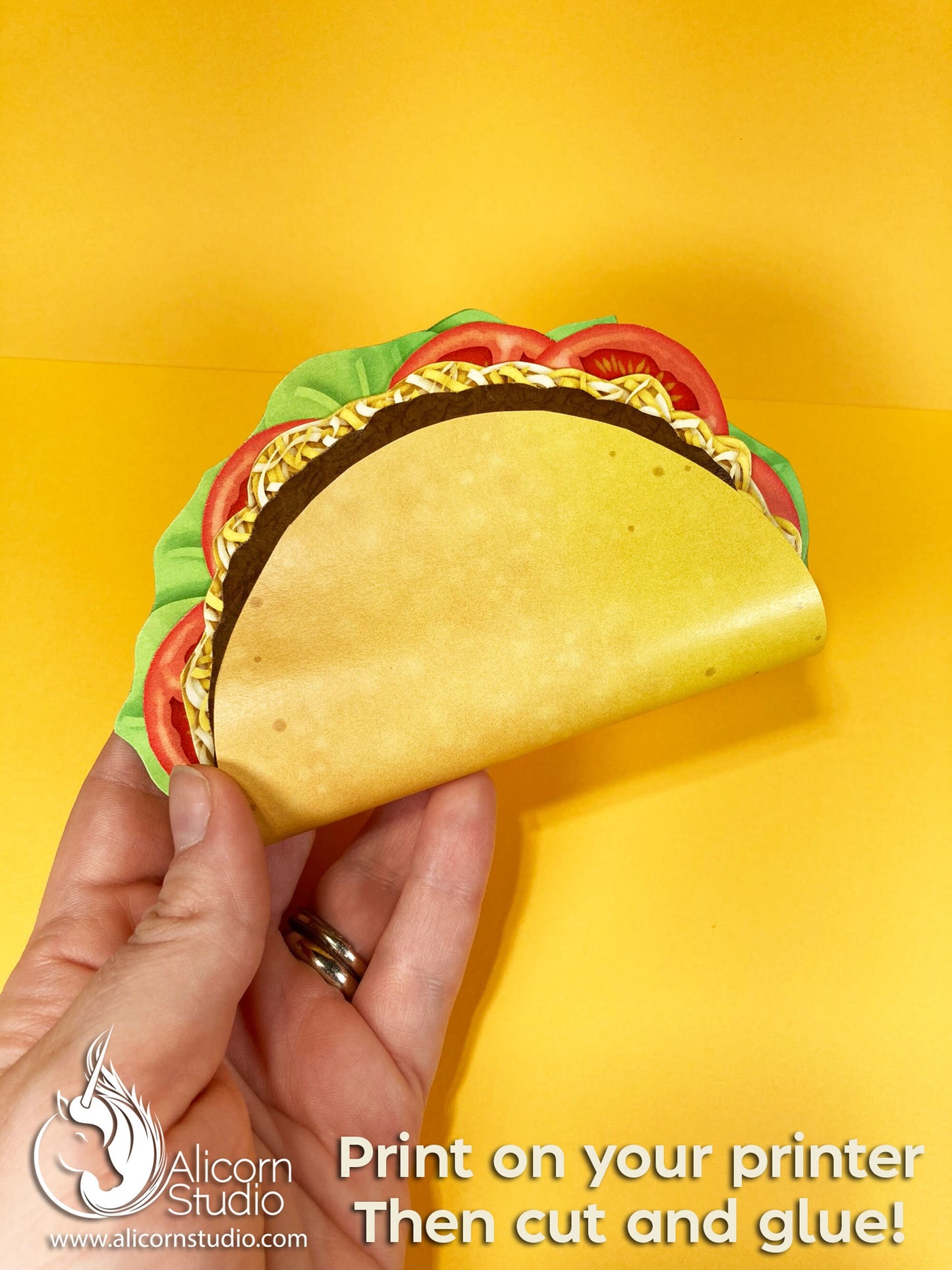 Printable Taco Banner 3D File Mexican Fiesta Party Decor Birthday