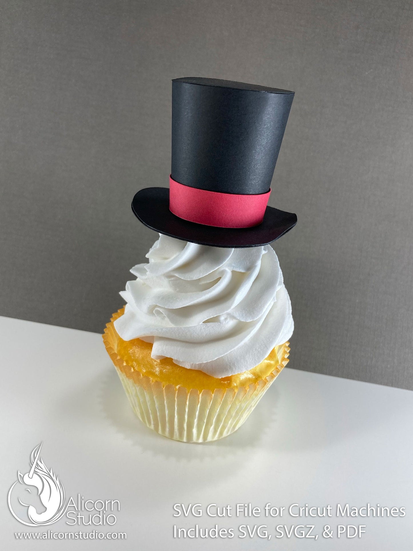 3D Paper Magician Top Hat SVG File Cut File for Cricut Cupcake Topper Magic Party Decor