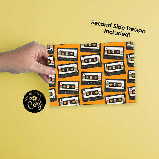 Cassette Tape Birthday Party Invitation Editable Digital Download Retro 80's 90's Vintage Music