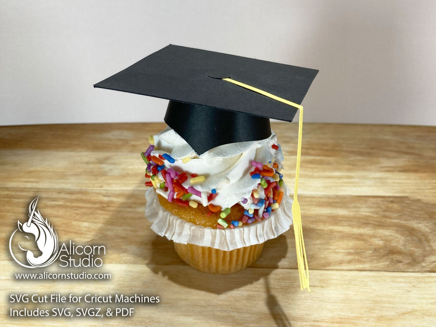 3D Paper Graduation Hat SVG File Cut File for Cricut Cupcake Topper Graduate Party Decor