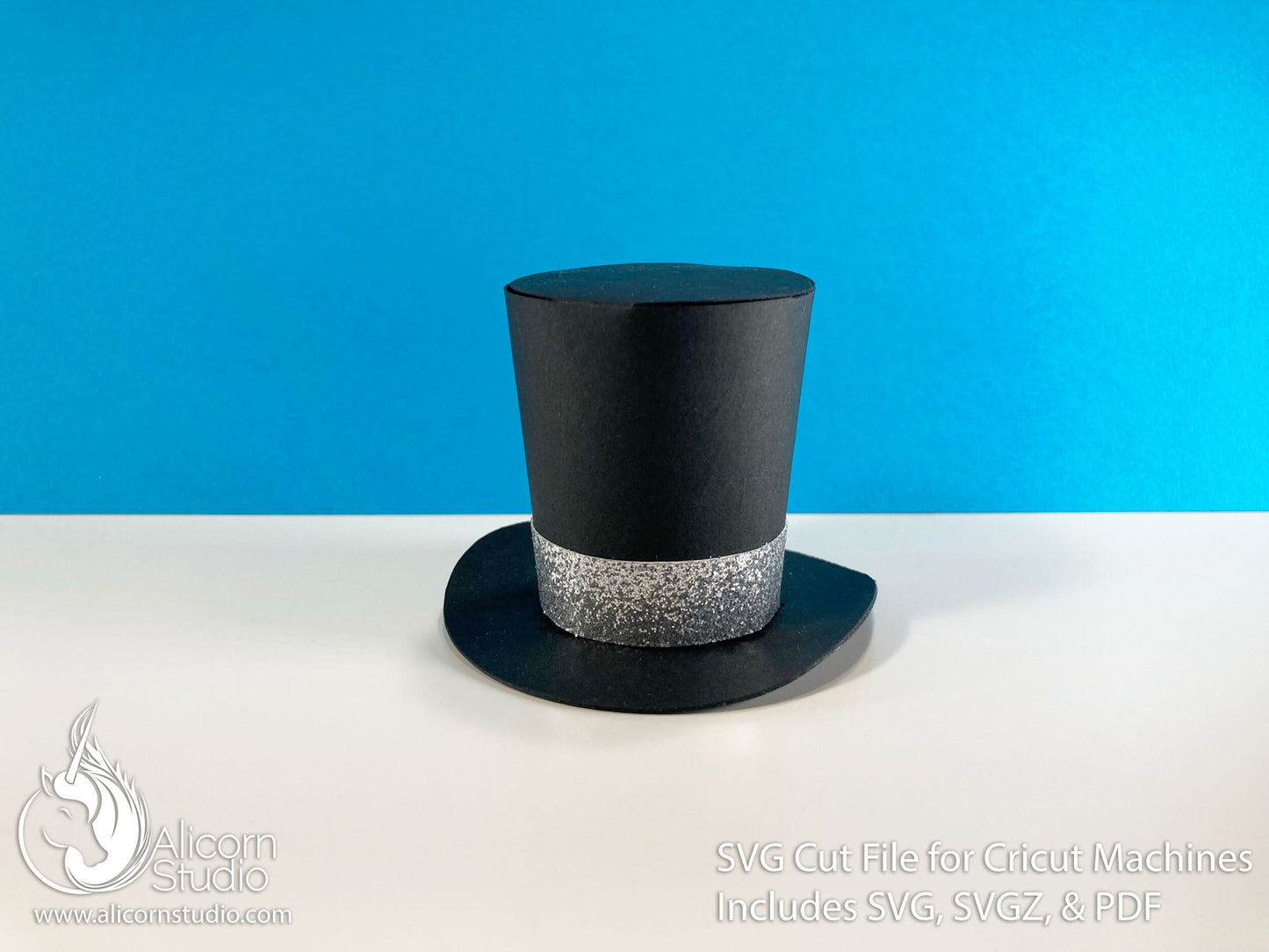 3D Paper Top Hat SVG File Cut File for Cricut Cupcake Topper Party Decor