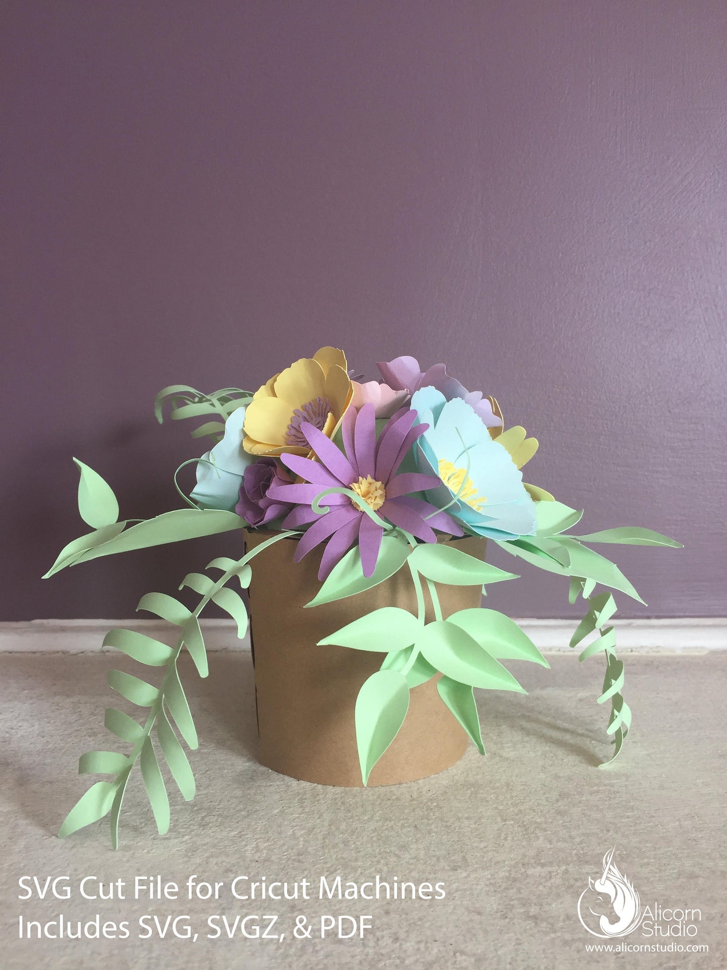Easter Flower Pot SVG File Cut File for Cricut Party Floral Center Piece Decor