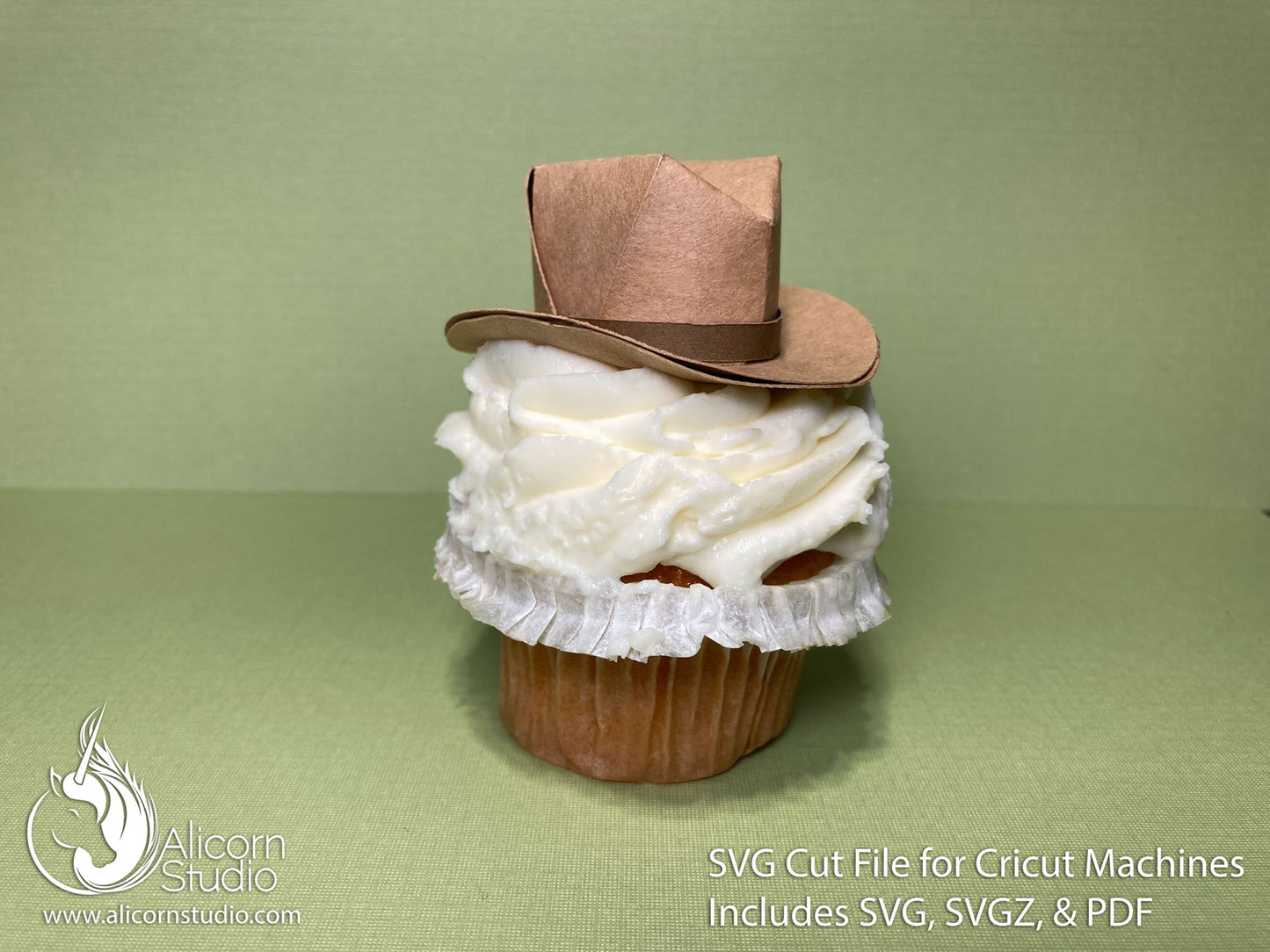 Mini 3D Cowboy Hat Cowgirl SVG File Paper Cut File for Cricut Cupcake Topper Birthday Party Decor Country Western