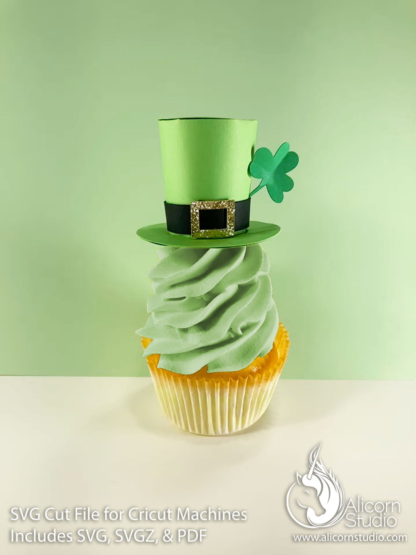 3D Paper St. Patrick's Day Hat SVG File Cut File for Cricut Cupcake Topper Leprechaun Party Decor