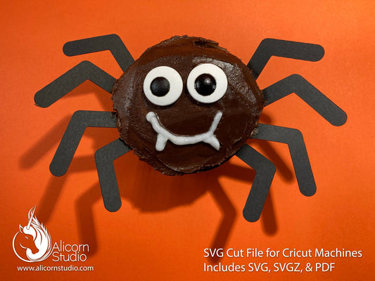 Halloween Spider 3D Cupcake Wrap Paper SVG Cut File for Cricut Liner Wrapper Party Decor