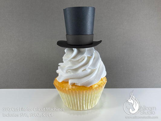 3D Paper Abraham Lincoln Top Hat SVG File Cut File for Cricut Cupcake Topper President's Day Party Decor