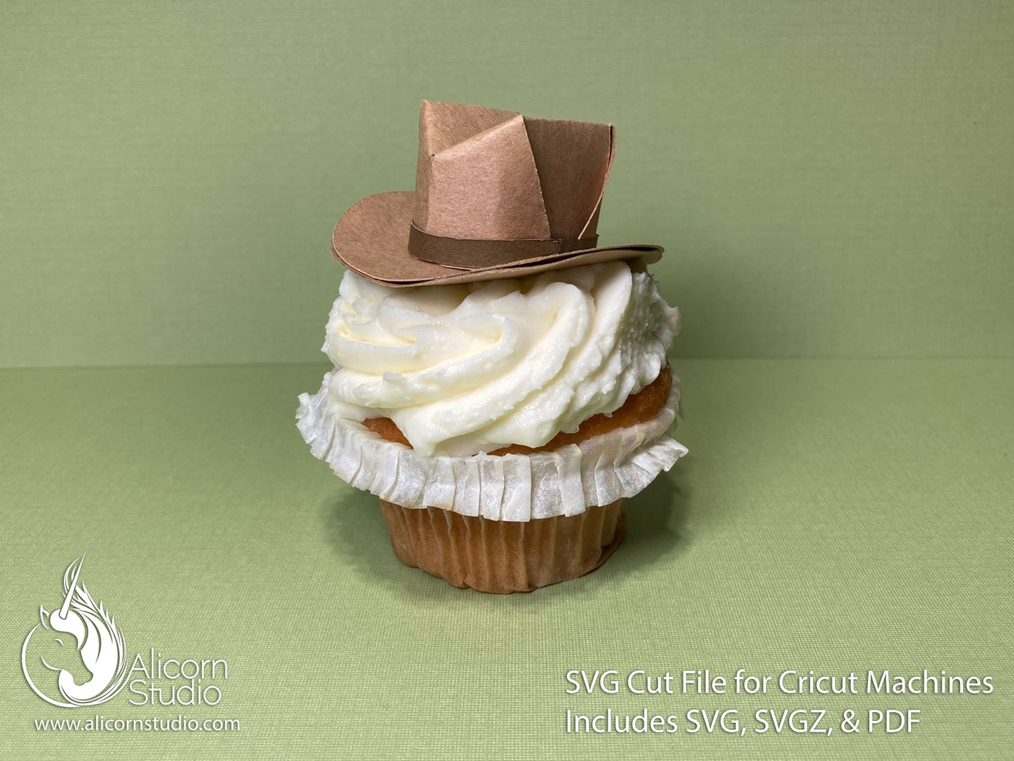 Mini 3D Cowboy Hat Cowgirl SVG File Paper Cut File for Cricut Cupcake Topper Birthday Party Decor Country Western