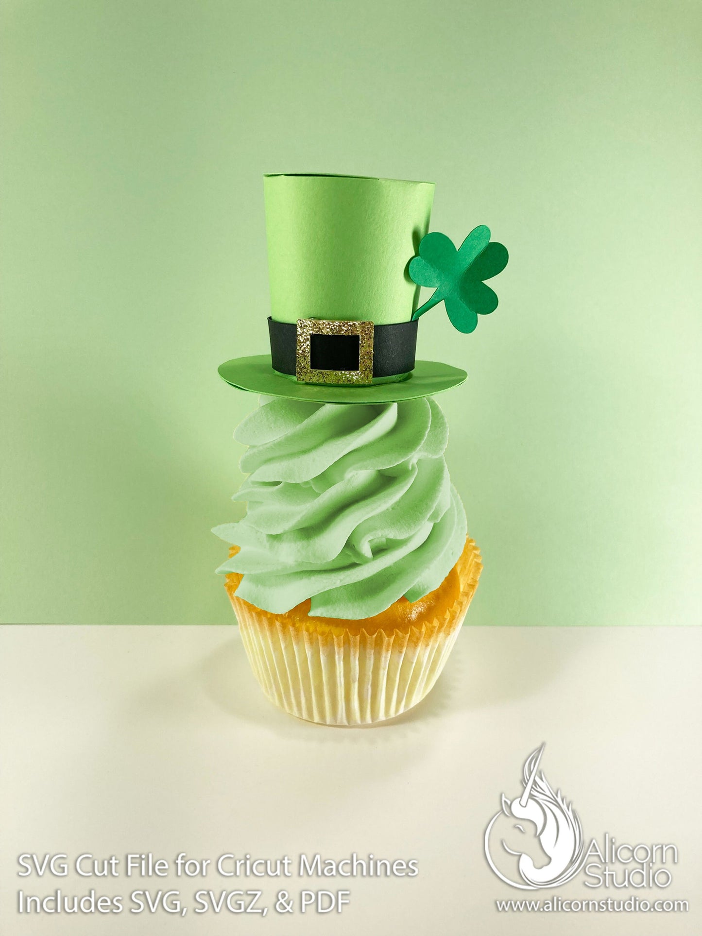 3D Paper St. Patrick's Day Hat SVG File Cut File for Cricut Cupcake Topper Leprechaun Party Decor