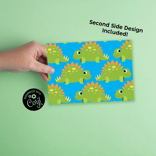 Stegosaurus Dinosaur Birthday Party Invitation Editable Digital Download Cute Kids