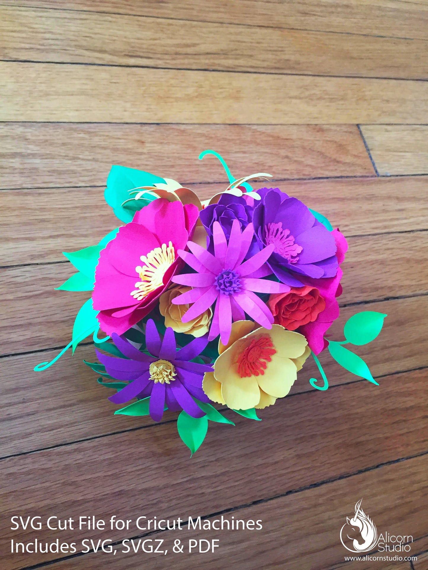 Spring Paper Flower Pot SVG File Cut File for Cricut Party Floral Mothers Day Gift Decor