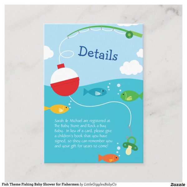 Celebrate the new Baby fisherman on the way with this adorable fishing baby shower design!  Makes for a great look for a boy themed shower or for a mom or dad who loves to fish!  Makes a great theme for co-ed and gender neutral showers too! #baby #shower #co-ed #cute #fish #fishing #fisherman #pond #boy #gender neutral #Fish #Theme #Fishing #Baby #Shower #for #Fishermen #Collection