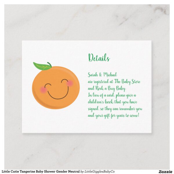 Celebrate the new baby on the way with this adorable little cutie tangerine baby shower design!  Makes for a great look for a co-ed or gender neutral shower! #baby #shower #co-ed #gender #neutral #tangerine #little #cutie #citrus #summer #Little #Cutie #Tangerine #Baby #Shower #Gender #Neutral #Collection