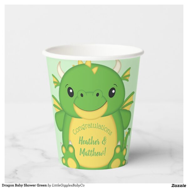 This Dragon Baby Shower Collection design theme featuring a Simply Adorable Dragon on a pink, blue, or green color pallet celebrates your very special Birthday and Baby Shower.  #party #babyshower #invitation #dragon #dragonbaby #Dragon #Baby #Shower #& #Birthday #Party #Collection