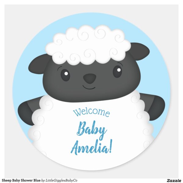 This Sheep Baby Shower Collection design theme featuring a Simply Adorable Sheep on a pink, blue, or green color pallet celebrates your very special Birthday and Baby Shower.